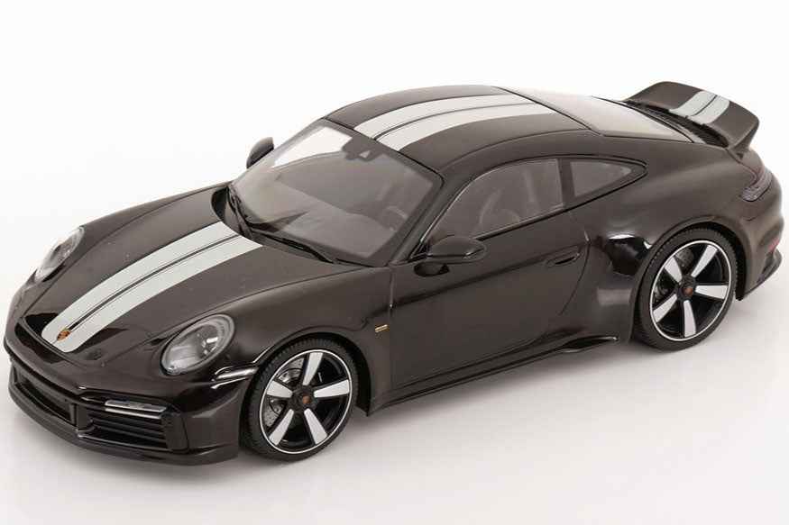 Minichamps 2022 Porsche 911 992 Sport Classic Black w/ White Stripes 1:18 SEALED STM Diecast Default Title Default Title-
