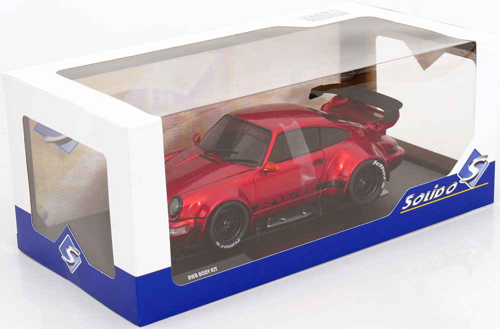 Solido 2024 Porsche 911 964 RWB Red Chrome Metallic Exclusive 1:18 STM Diecast Default Title Default Title-