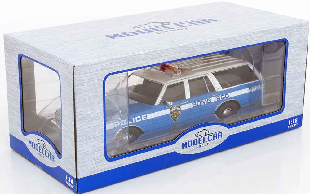 MCG 1985 Chevrolet Caprice Station Wagon NYPD Bomb Squad Blue 1:18 STM Diecast Default Title Default Title-