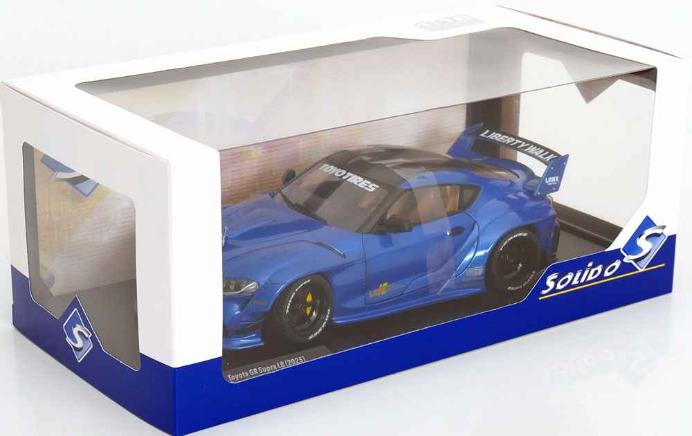 Solido 2025 Toyota GR Supra A90 Liberty Walk Blue Metallic 1:18 STM Diecast Default Title Default Title-