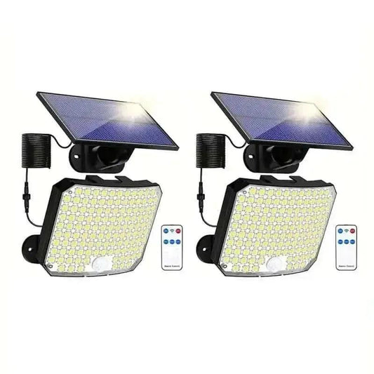 118 LED Solar Motion Sensor Flood Lights with Remote Control DailySale 1-Piece 2-Piece 1-Piece-2-Piece-
