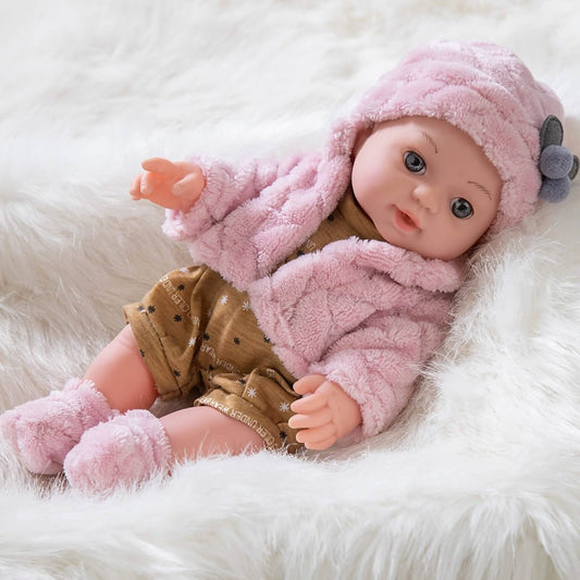 12" Pink Baby Doll – PVC Dress - Up Play Doll (Ages 3+) - Cartsfy Inc.