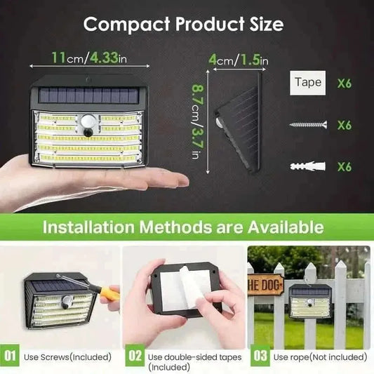 126 LED Solar Outdoor Lights Cold White Motion Sensor 270° Wide Angle Lighting Security Solar Powered Flood Lights DailySale Default Title Default Title-