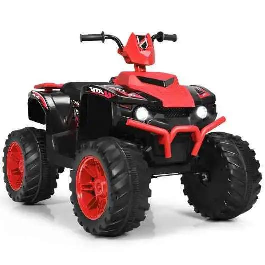 12V Kids Ride on ATV with LED Lights and Treaded Tires and LED lights-Red VYSN Default Title Default Title-