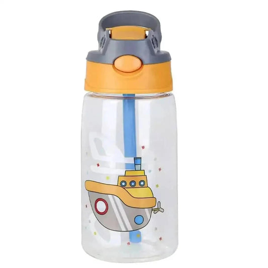 16.2oz Leak-proof Kids Water Bottle with Straw Push Button Cartsfy Inc.