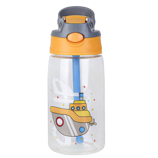 16.2oz Leak - proof Kids Water Bottle with Straw Push Button - Cartsfy Inc.