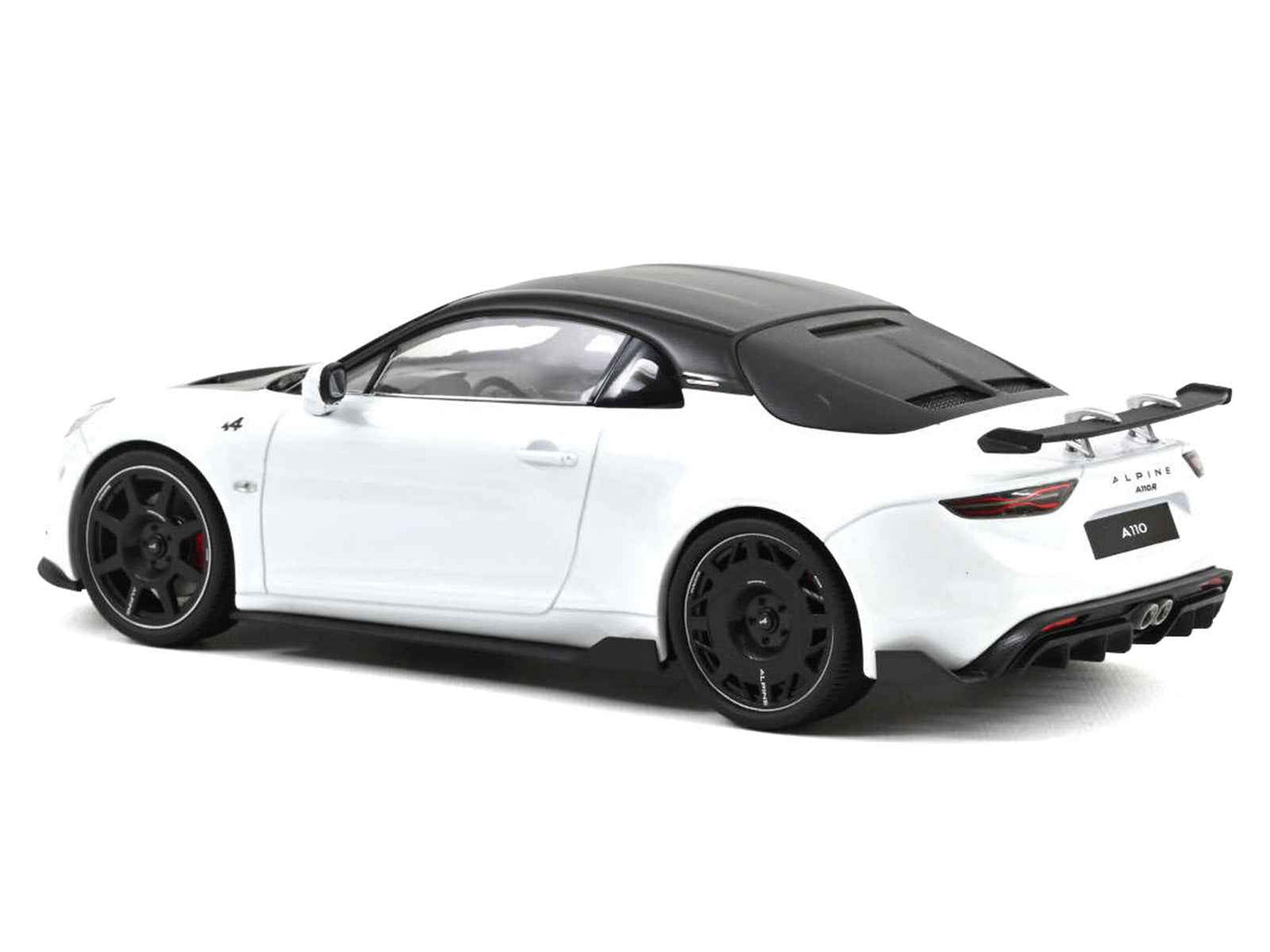 2024 Alpine A110 R Pearl White Metallic with Carbon Hood and Top 1/18 Diecast Model Car by Norev Miniature Motors Default Title Default Title-
