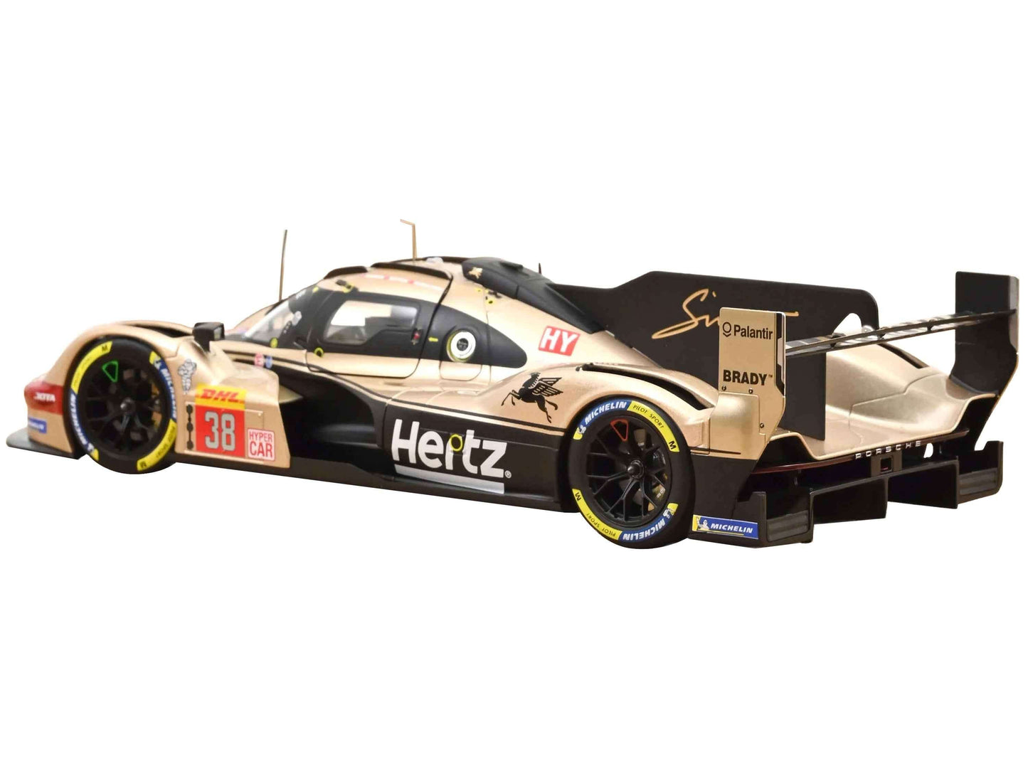 Porsche 963 #38 Jenson Button - Phil Hanson - Oliver Rasmussen "Hertz Team Jota" "Lone Star Le Mans" (2024) 1/18 Diecast Model Car by Norev Miniature Motors Default Title Default Title-
