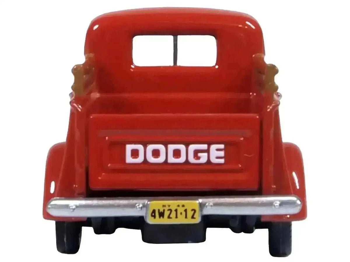 1948 Dodge B-1B Pickup Truck Red 1/87 (HO) Scale Diecast Model Car by Oxford Diecast Cartsfy Inc.
