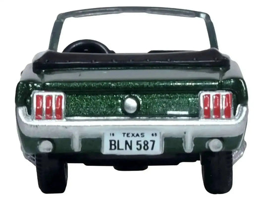 1965 Ford Mustang Convertible Ivy Green Metallic 1/87 (HO) Scale Diecast Model Car by Oxford Diecast Cartsfy Inc.