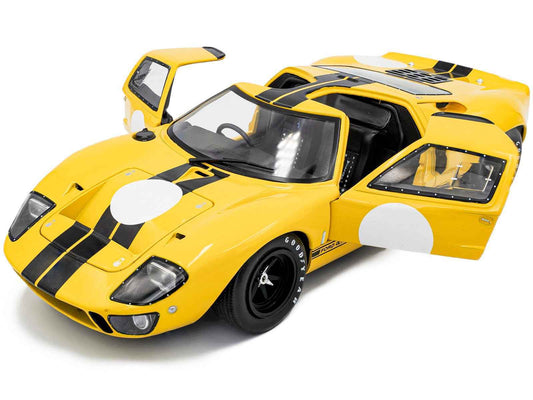 1968 Ford GT40 MK1 Yellow with Black Stripes "Competition" Series 1/18 Diecast Model Car by Solido Cartsfy Inc.