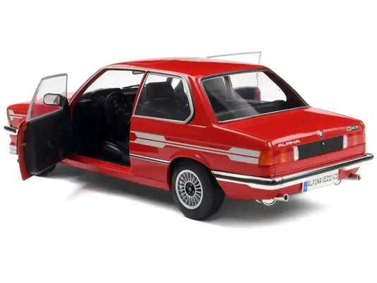 1980 Alpina E21 C1 2.3 Red with Gray Stripes 1/18 Diecast Model Car by Solido Cartsfy Inc.