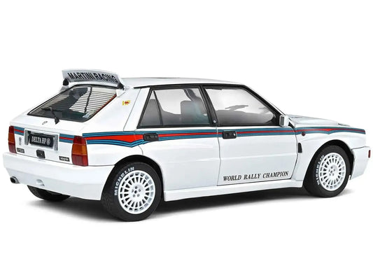 1992 Lancia Delta HF Integrale Evo 1 Martini 6 White with Blue and Red Stripes "World Rally Champion - Martini Racing" 1/18 Diecast Model Car by Solido Miniature Motors Default Title Default Title-