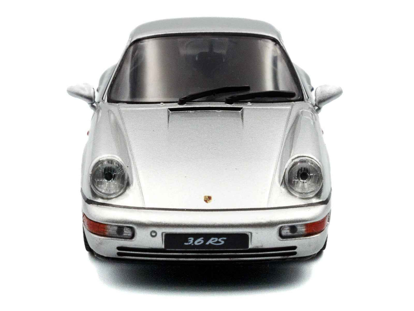 1994 Porsche 911 (964) RS Silver Metallic with Black Stripes 1/43 Diecast Model Car by Solido Miniature Motors Default Title Default Title-