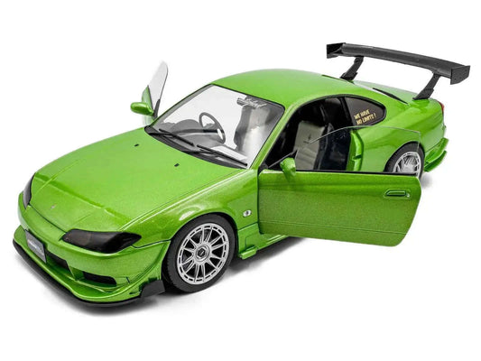 1999 Nissan Silvia S15 Spec-R Aero RHD (Right Hand Drive) "Never Satisfied" Green Metallic 1/18 Diecast Model Car by Solido Cartsfy Inc.