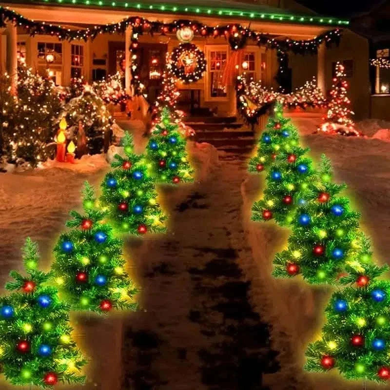 2-in-1 Solar Christmas Tree Lawn Light Cartsfy Inc.