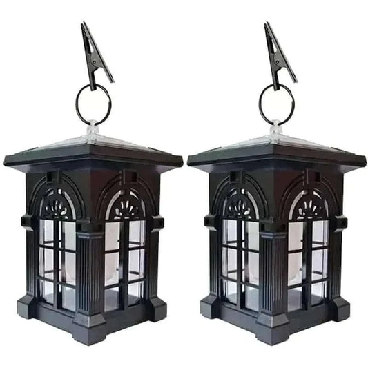 2-Pack: IP65 Waterproof Solar Outdoor Lights With Flickering Flame Cartsfy Inc.