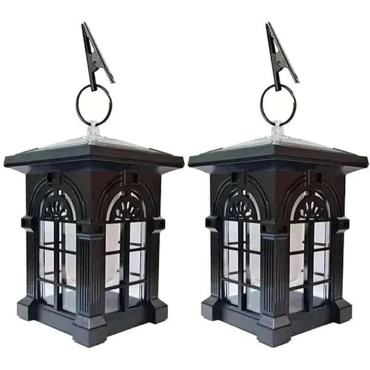 2-Pack: IP65 Waterproof Solar Outdoor Lights With Flickering Flame Cartsfy Inc.