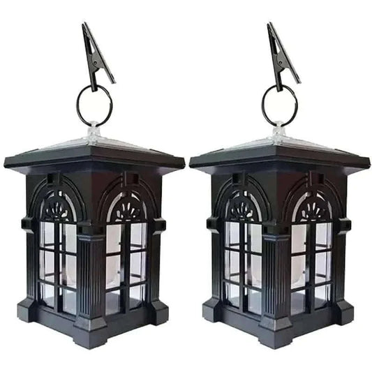 2-Pack: IP65 Waterproof Solar Outdoor Lights With Flickering Flame Cartsfy Inc.