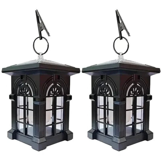 2 - Pack: IP65 Waterproof Solar Outdoor Lights With Flickering Flame - Cartsfy Inc.