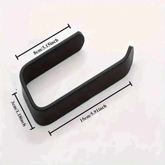 2-Pack: No-Drill Self-Adhesive Toilet Paper Holder – Black & White Cartsfy Inc.