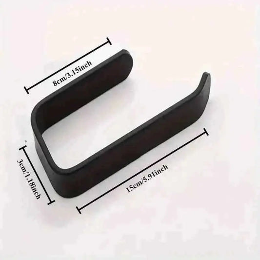 2-Pack: No-Drill Self-Adhesive Toilet Paper Holder – Black & White Cartsfy Inc.