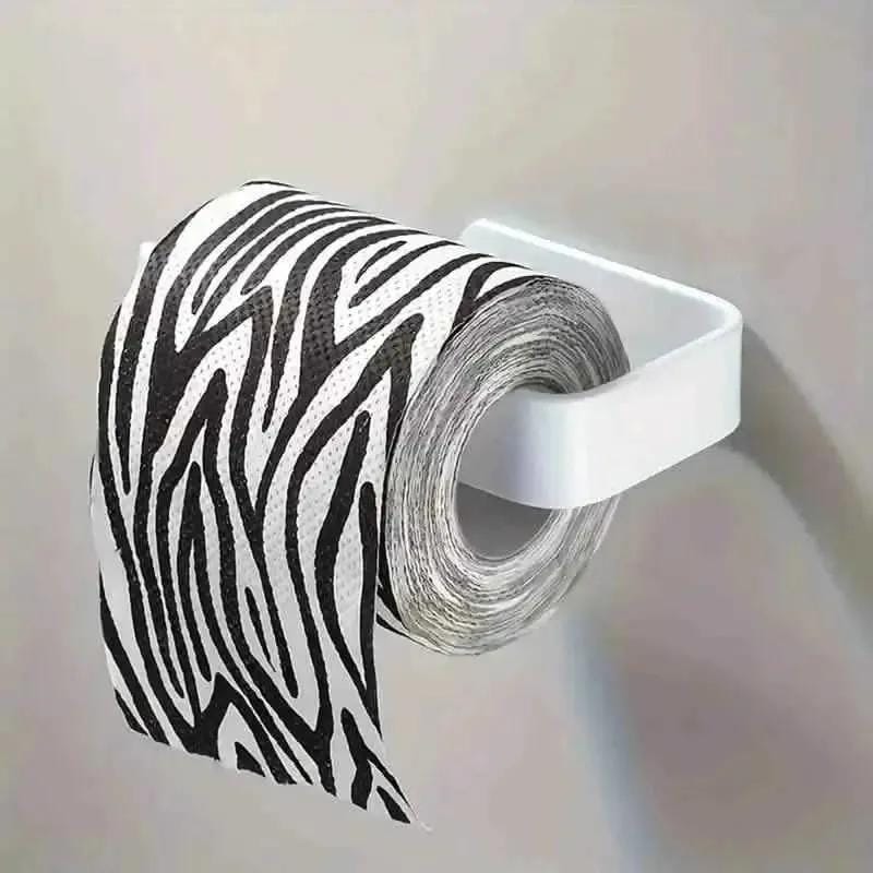 2-Pack: No-Drill Self-Adhesive Toilet Paper Holder – Black & White DailySale Black White Black-White-