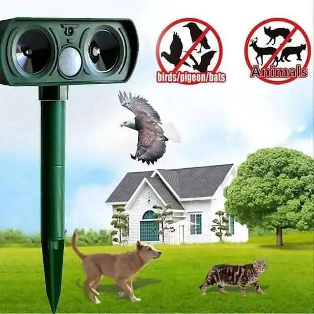 2-Piece: Outdoor Solar Ultrasonic Pest Repeller DailySale Default Title Default Title-