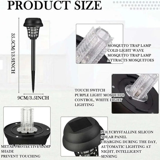 2-Piece: Solar Waterproof Outdoor Bug and Mosquito Zapper DailySale Default Title Default Title-