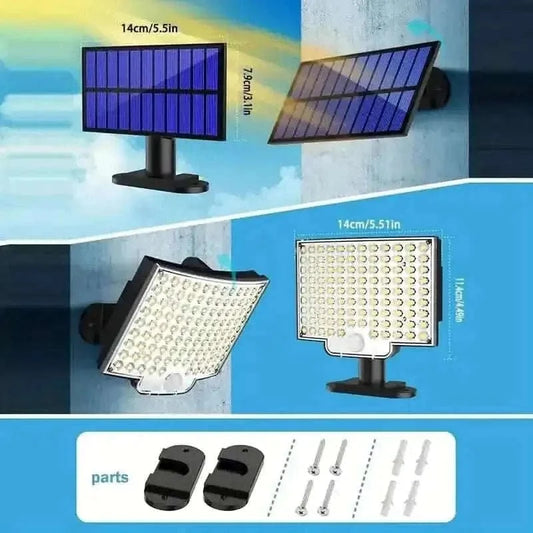 2-Pieces: 106 LED Solar Outdooor Lights Cartsfy Inc.