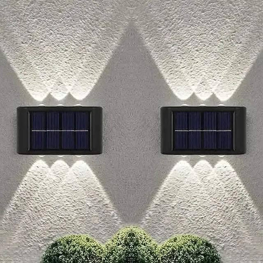 2-Pieces: Outdoor Wall Light Solar Waterproof LED Light DailySale Warm White White Warm White-White-