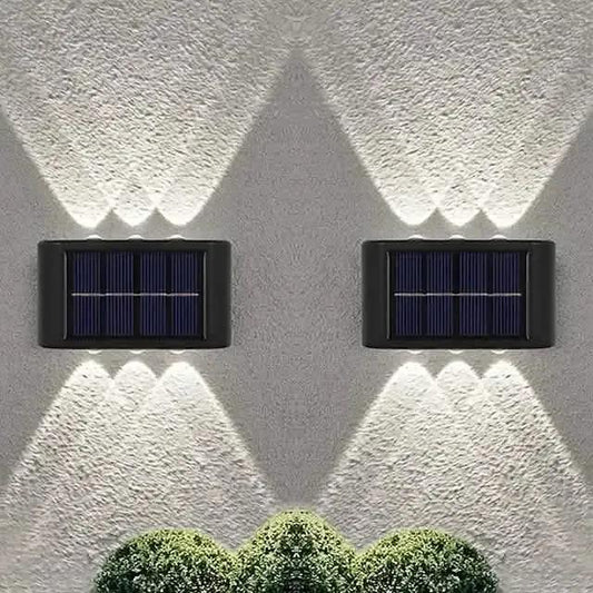 2-Pieces: Outdoor Wall Light Solar Waterproof LED Light DailySale Warm White White Warm White-White-