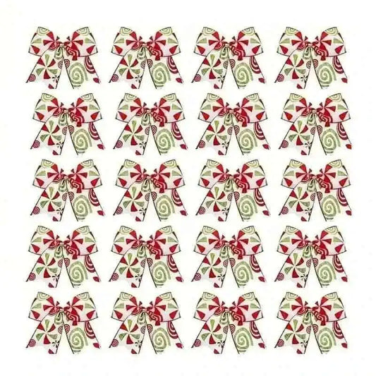 20-Pieces: Christmas Tree Bow Decorations