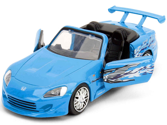 2001 Honda S2000 Convertible Blue with Graphics "Fast & Furious Remix - 25th Anniversary" Series 1/32 Diecast Model Car by Jada Cartsfy Inc.