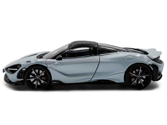 2020 McLaren 765LT Ceramic Gray with Black Top 1/43 Diecast Model Car by Solido Cartsfy Inc.