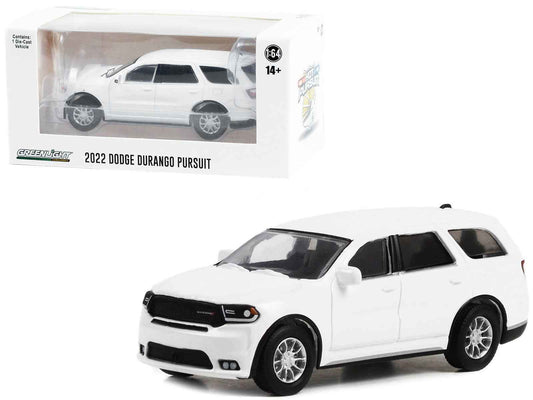 2022 Dodge Durango Pursuit Police Car White "Hot Pursuit" "Hobby Exclusive" Series 1/64 Diecast Model Car by Greenlight Cartsfy Inc.