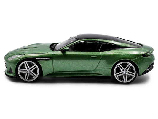 2023 Aston Martin DB12 Coupe Iridescent Emerald Metallic with Black Top 1/43 Diecast Model Car by Solido Cartsfy Inc.