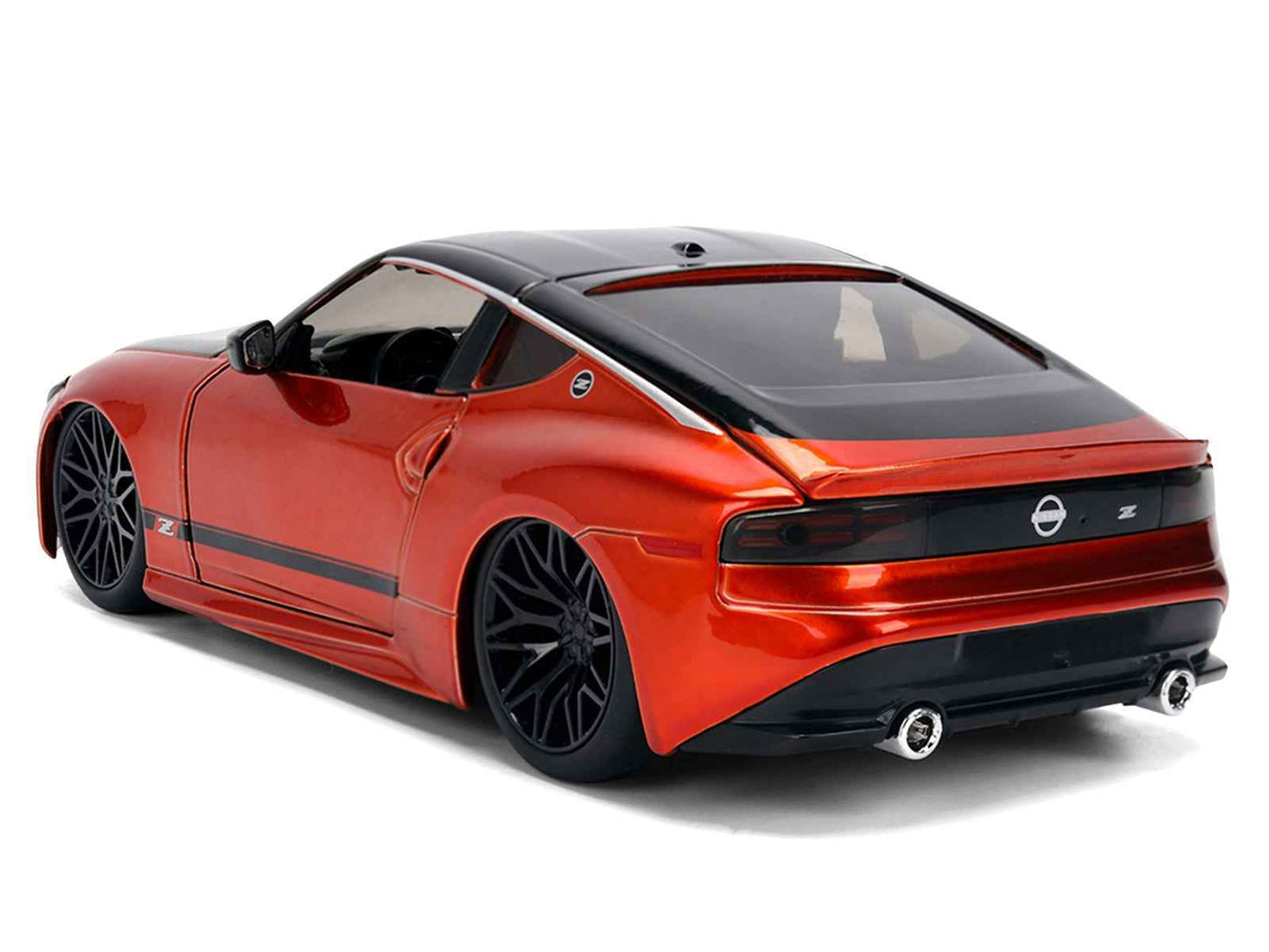 2023 Nissan Z Orange Metallic with Carbon Hood and Black Top "JDM Tuners" Series 1/24 Diecast Model Car by Jada Miniature Motors Default Title Default Title-