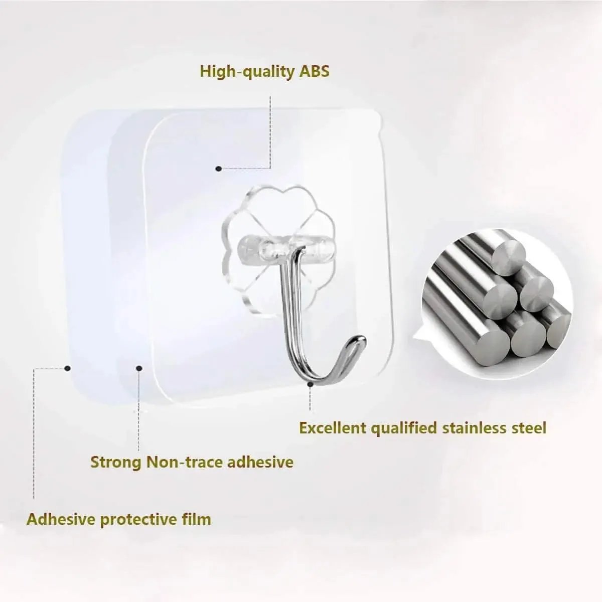 24-Pack: Adhesive Hooks Kitchen Wall Hooks DailySale Default Title Default Title-