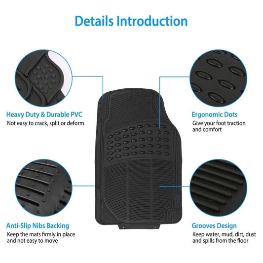 3-Piece: Automotive Floor Mats Set Cartsfy Inc.