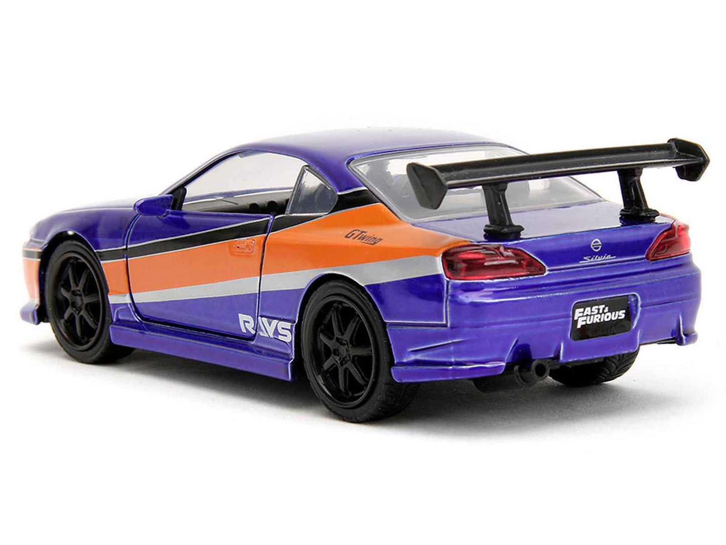 2001 Nissan Silvia S15 RHD (Right Hand Drive) Blue Metallic with Graphics "The Fast and the Furious: Tokyo Drift" (2006) Movie "Fast & Furious" Series 1/32 Diecast Car Model by Jada Miniature Motors Default Title Default Title-