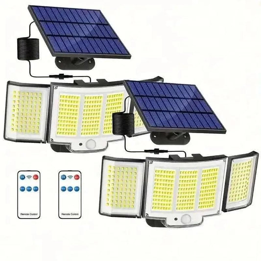 348 LED Motion Sensor Solar Lights Outdoor with Remote Control DailySale 1-Piece 2-Piece 1-Piece-2-Piece-
