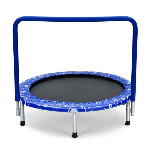 36 Inch Kids Trampoline Mini Rebounder with Full Covered Handrail-Blue VYSN Default Title Default Title-