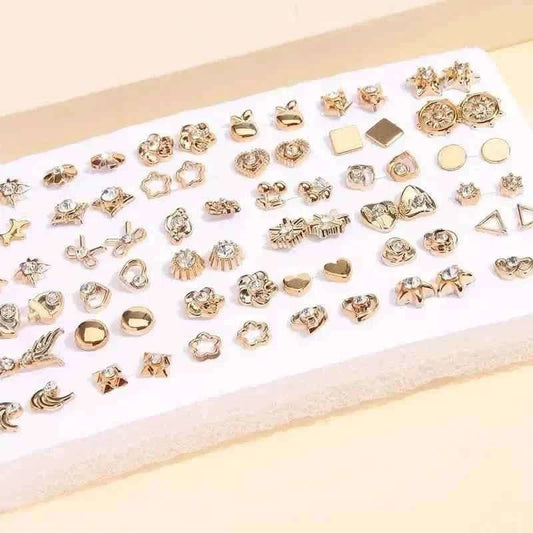 36-Pairs: Women's Fashion Earrings Set - Assorted Heart, Flower, Geometric & More - Cartsfy Inc.