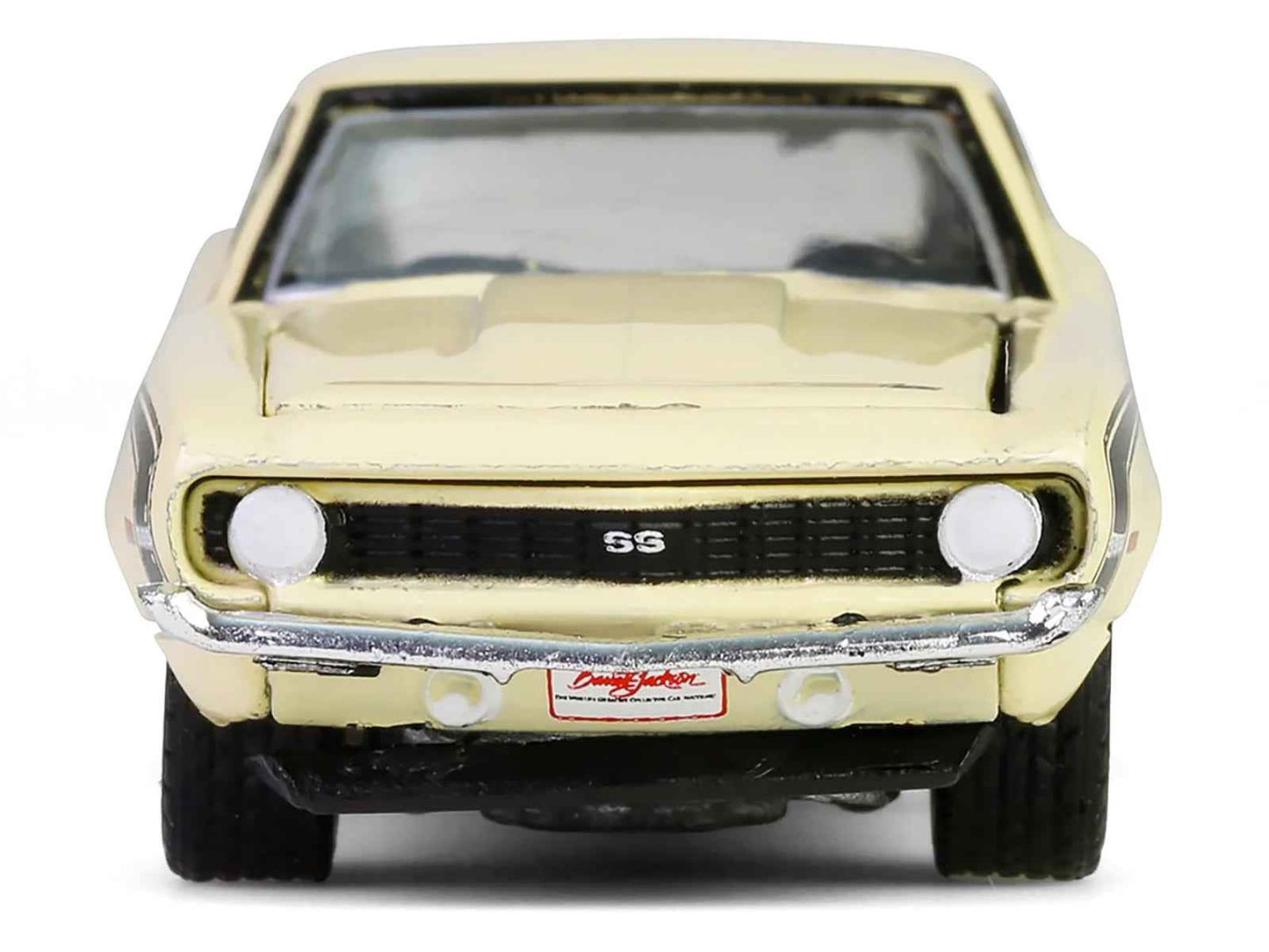 1969 Chevrolet Camaro SS 396 Butternut Yellow with Black Stripes "Barrett-Jackson" Series 15 1/64 Diecast Model Car by Greenlight Miniature Motors Default Title Default Title-