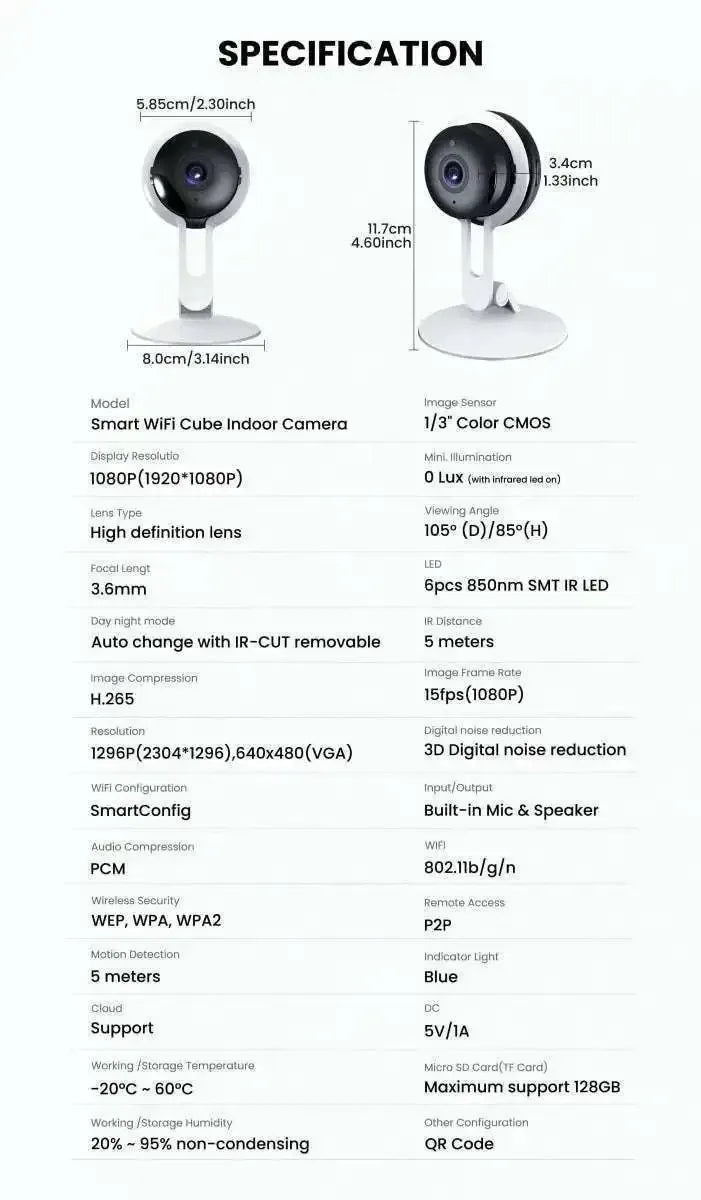 3MP Wireless security Camera – Two-Way Audio, Motion Detection, Night Vision DailySale Default Title Default Title-
