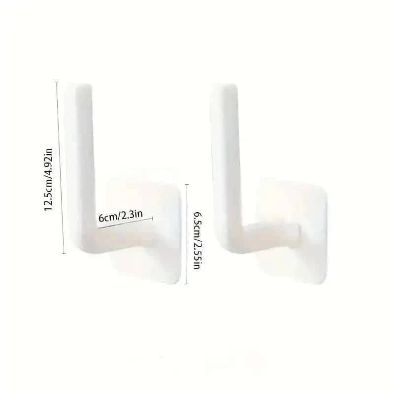4-Pack: Adhesive Toilet Paper Holder, Wall Mount, White & Black DailySale Black White Black-White-