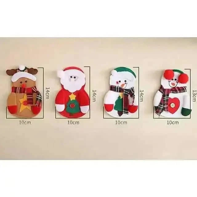 4-Piece: Holiday Tableware Sets Christmas Knife And Fork Bags Cartsfy Inc.
