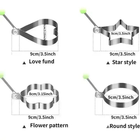4 Piece Set Egg Ring Molds Elevate your breakfast game DailySale Default Title Default Title-