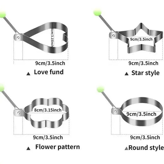 4 Piece Set Egg Ring Molds Elevate your breakfast game Cartsfy Inc.